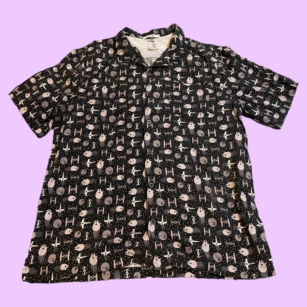 OFFICIAL DISNEY PARKS Star Wars Tie Fighter Men’s Button down